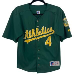 Russel OAKLAND ATHLETICS Women's MIGUEL TAJADA #4 Baseball Jersey Size 14/16